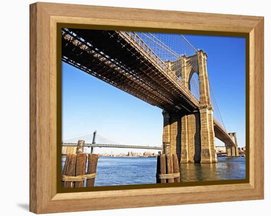 Brooklyn and Manhattan Bridges-Alan Schein-Framed Premier Image Canvas