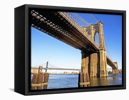 Brooklyn and Manhattan Bridges-Alan Schein-Framed Premier Image Canvas