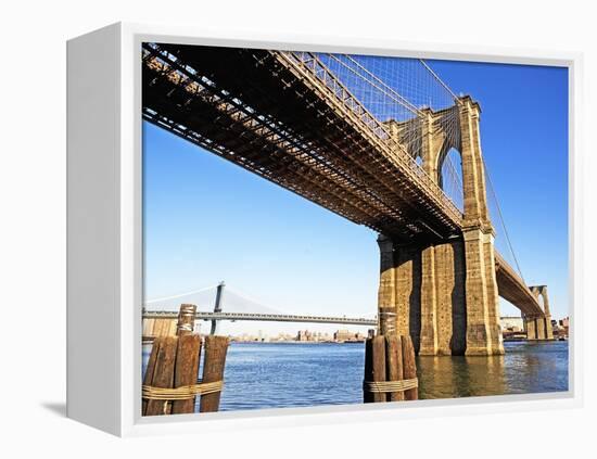 Brooklyn and Manhattan Bridges-Alan Schein-Framed Premier Image Canvas