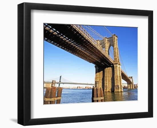 Brooklyn and Manhattan Bridges-Alan Schein-Framed Photographic Print