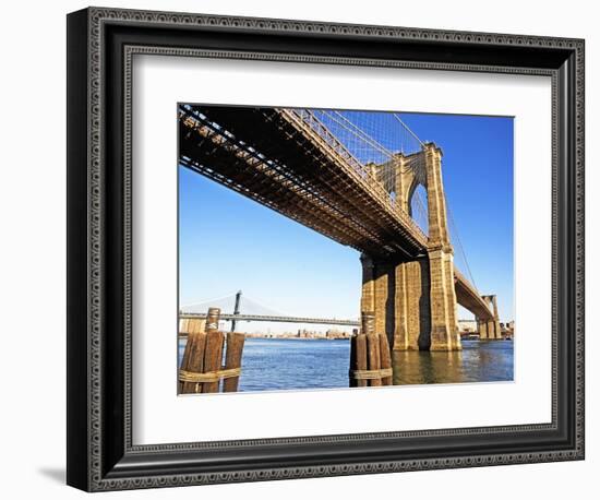 Brooklyn and Manhattan Bridges-Alan Schein-Framed Photographic Print