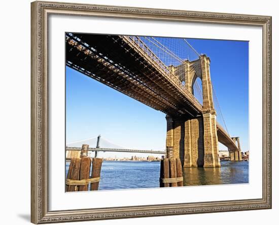 Brooklyn and Manhattan Bridges-Alan Schein-Framed Photographic Print