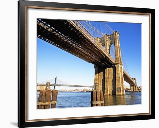 Brooklyn and Manhattan Bridges-Alan Schein-Framed Photographic Print