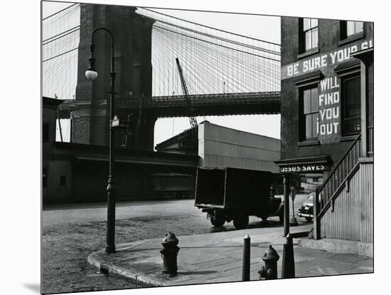 Brooklyn Beach and Street, New York, c. 1945-Brett Weston-Mounted Premium Photographic Print