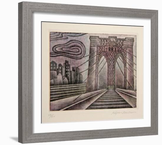 Brooklyn Bridge 1882-Shigenu Narikawa-Framed Limited Edition