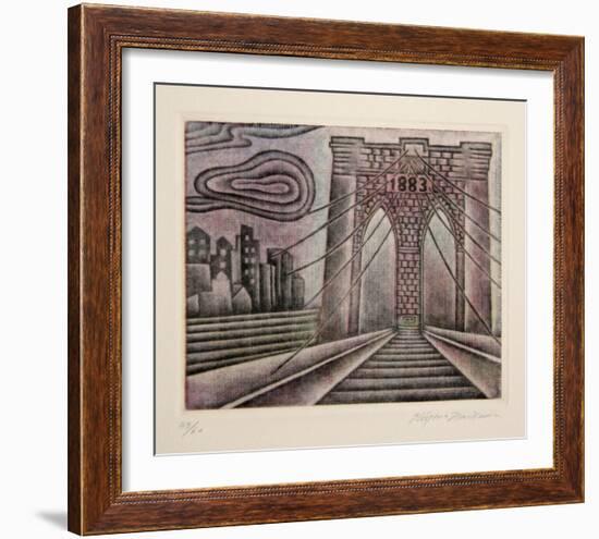 Brooklyn Bridge 1882-Shigenu Narikawa-Framed Limited Edition