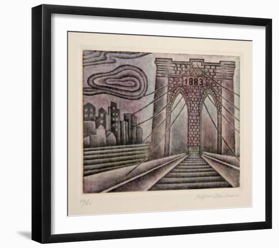 Brooklyn Bridge 1882-Shigenu Narikawa-Framed Limited Edition