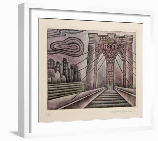 Brooklyn Bridge 1882-Shigenu Narikawa-Framed Limited Edition