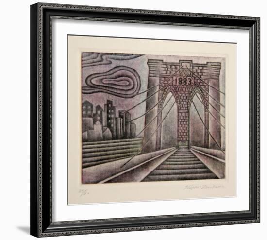 Brooklyn Bridge 1882-Shigenu Narikawa-Framed Limited Edition