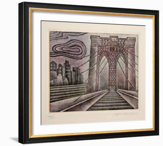 Brooklyn Bridge 1882-Shigenu Narikawa-Framed Limited Edition