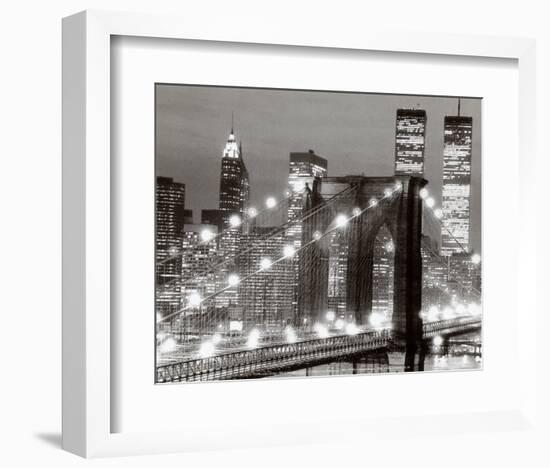 Brooklyn Bridge, 1983-null-Framed Art Print
