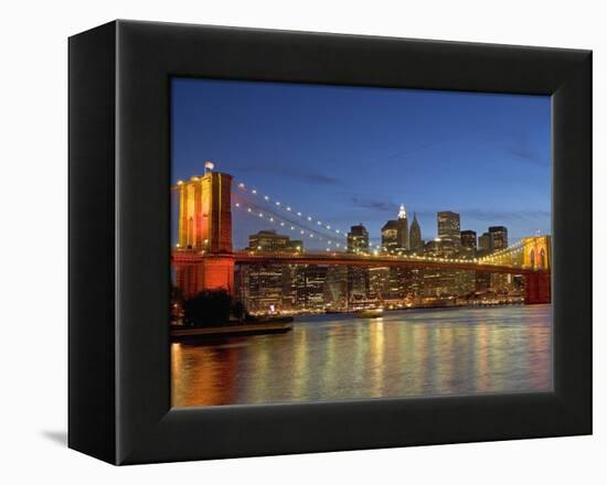 Brooklyn Bridge and East River-Alan Schein-Framed Premier Image Canvas