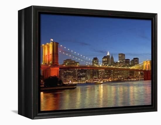 Brooklyn Bridge and East River-Alan Schein-Framed Premier Image Canvas