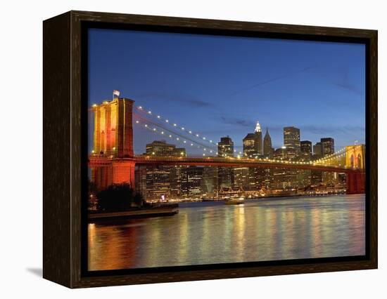 Brooklyn Bridge and East River-Alan Schein-Framed Premier Image Canvas