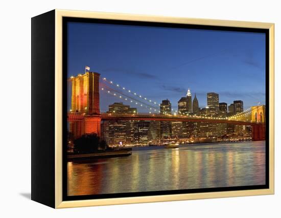 Brooklyn Bridge and East River-Alan Schein-Framed Premier Image Canvas