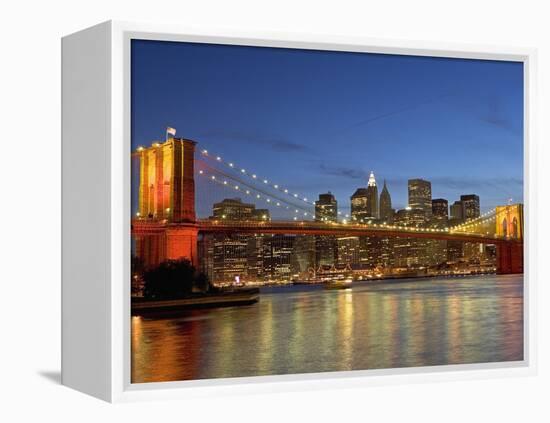 Brooklyn Bridge and East River-Alan Schein-Framed Premier Image Canvas