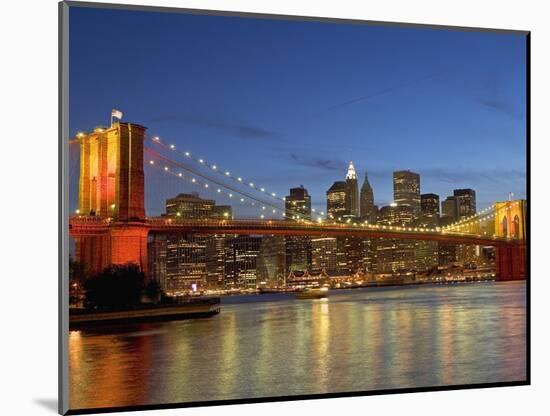 Brooklyn Bridge and East River-Alan Schein-Mounted Photographic Print