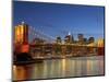 Brooklyn Bridge and East River-Alan Schein-Mounted Photographic Print