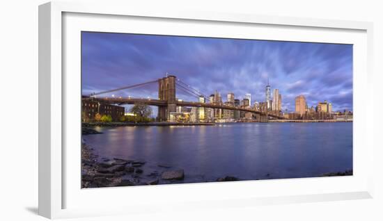 Brooklyn Bridge and Lower Manhattan/Downtown, New York City, New York, USA-Jon Arnold-Framed Photographic Print