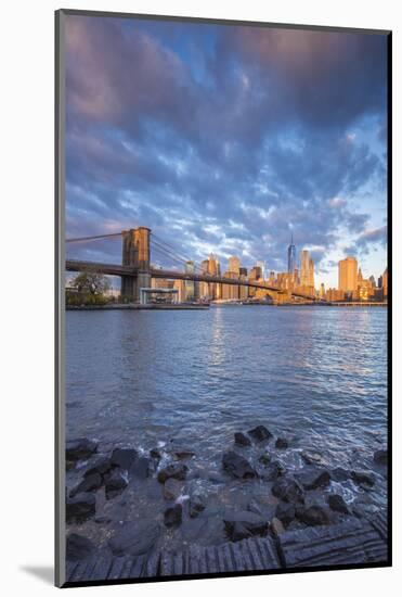 Brooklyn Bridge and Lower Manhattan/Downtown, New York City, New York, USA-Jon Arnold-Mounted Photographic Print