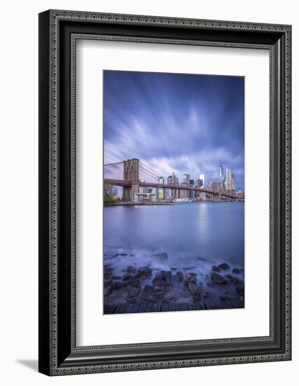 Brooklyn Bridge and Lower Manhattan/Downtown, New York City, New York, USA-Jon Arnold-Framed Photographic Print