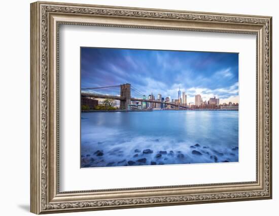 Brooklyn Bridge and Lower Manhattan/Downtown, New York City, New York, USA-Jon Arnold-Framed Photographic Print