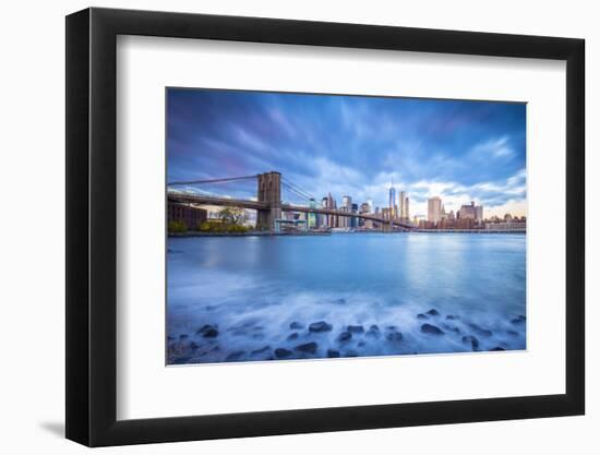 Brooklyn Bridge and Lower Manhattan/Downtown, New York City, New York, USA-Jon Arnold-Framed Photographic Print