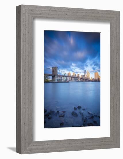 Brooklyn Bridge and Lower Manhattan/Downtown, New York City, New York, USA-Jon Arnold-Framed Photographic Print