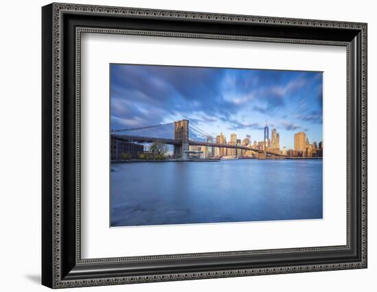 Brooklyn Bridge and Lower Manhattan/Downtown, New York City, New York, USA-Jon Arnold-Framed Photographic Print