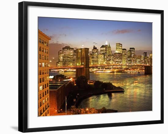 Brooklyn Bridge and Lower Manhattan From Brooklyn-Alan Schein-Framed Photographic Print