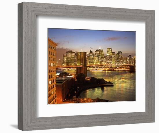 Brooklyn Bridge and Lower Manhattan From Brooklyn-Alan Schein-Framed Photographic Print