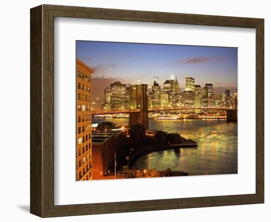 Brooklyn Bridge and Lower Manhattan From Brooklyn-Alan Schein-Framed Photographic Print