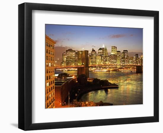 Brooklyn Bridge and Lower Manhattan From Brooklyn-Alan Schein-Framed Photographic Print