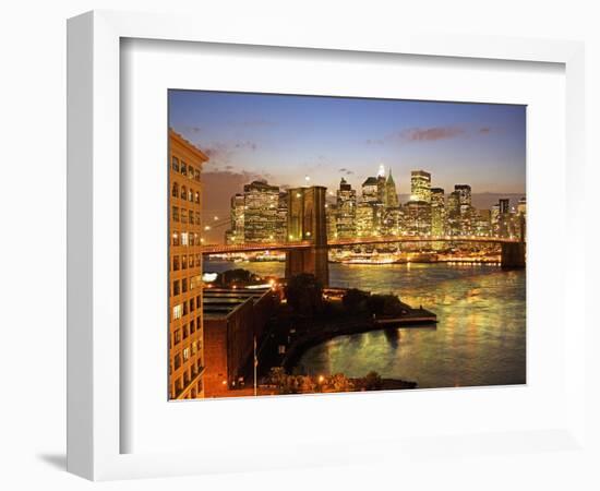 Brooklyn Bridge and Lower Manhattan From Brooklyn-Alan Schein-Framed Photographic Print