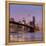 Brooklyn Bridge and Lower Manhattan skyline at dawn City-Ed Hasler-Framed Premier Image Canvas