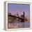 Brooklyn Bridge and Lower Manhattan skyline at dawn City-Ed Hasler-Framed Premier Image Canvas