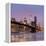 Brooklyn Bridge and Lower Manhattan skyline at dawn City-Ed Hasler-Framed Premier Image Canvas