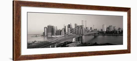 Brooklyn Bridge and Manhattan at Sunrise-Joseph Sohm-Framed Art Print