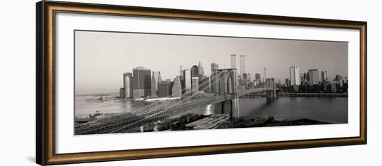 Brooklyn Bridge and Manhattan at Sunrise-Joseph Sohm-Framed Art Print