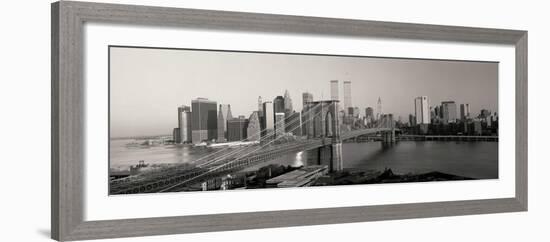 Brooklyn Bridge and Manhattan at Sunrise-Joseph Sohm-Framed Art Print