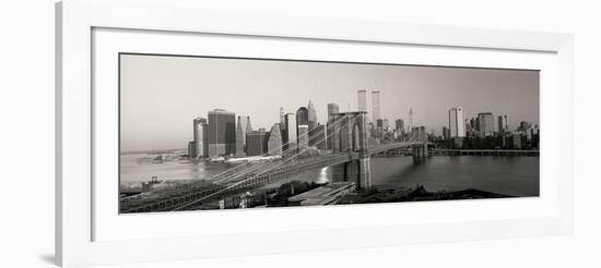 Brooklyn Bridge and Manhattan at Sunrise-Joseph Sohm-Framed Art Print