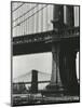 Brooklyn Bridge and Manhattan Bridge, New York, c. 1946-Brett Weston-Mounted Photographic Print