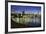 Brooklyn Bridge and Manhattan Skyline at Dusk from Brooklyn Bridge Park-Amanda Hall-Framed Photographic Print