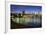 Brooklyn Bridge and Manhattan Skyline at Dusk from Brooklyn Bridge Park-Amanda Hall-Framed Photographic Print