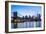 Brooklyn Bridge and Manhattan skyline at sunset, New York City, New York, USA, North America-Fraser Hall-Framed Photographic Print