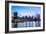 Brooklyn Bridge and Manhattan skyline at sunset, New York City, New York, USA, North America-Fraser Hall-Framed Photographic Print