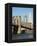 Brooklyn Bridge and Manhattan Skyline, New York City, New York, USA-Amanda Hall-Framed Premier Image Canvas