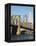 Brooklyn Bridge and Manhattan Skyline, New York City, New York, USA-Amanda Hall-Framed Premier Image Canvas