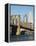 Brooklyn Bridge and Manhattan Skyline, New York City, New York, USA-Amanda Hall-Framed Premier Image Canvas