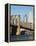 Brooklyn Bridge and Manhattan Skyline, New York City, New York, USA-Amanda Hall-Framed Premier Image Canvas